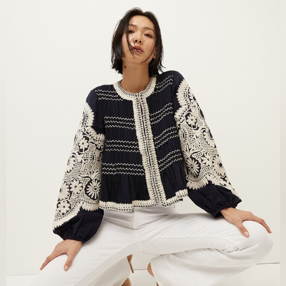 Veronica Beard Embroidered Jacket